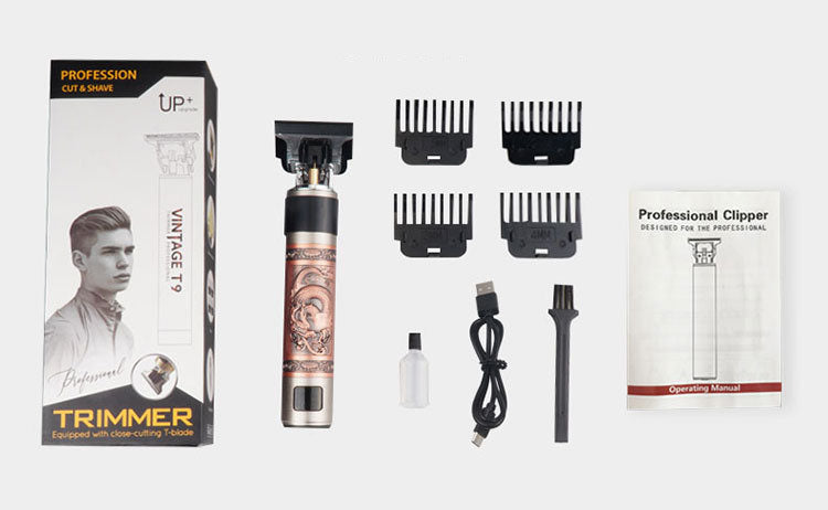 Professional Hair Clipper — Carved Skull, Digital Precision