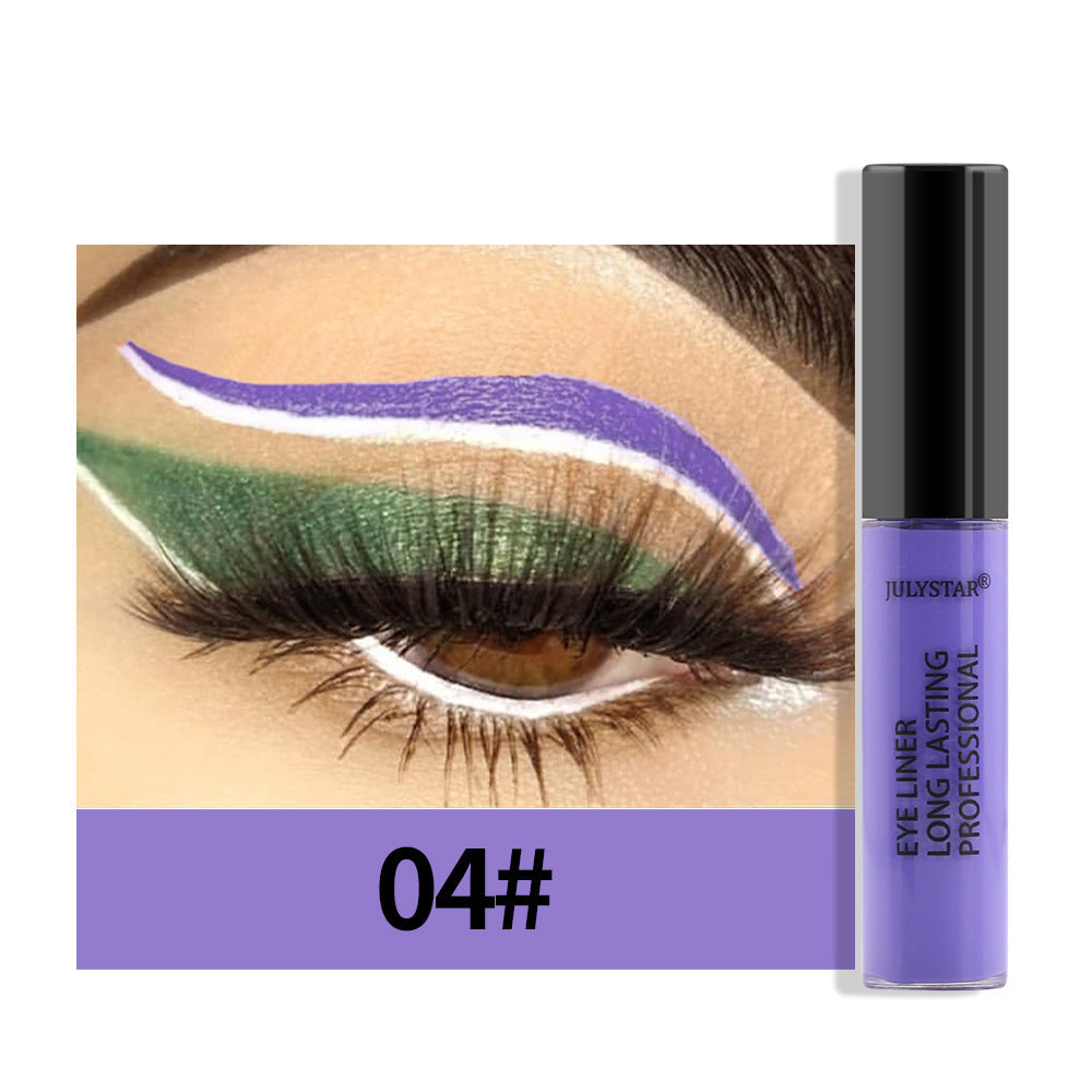 8-Color Liquid Eyeliner Pen for Precise Graphic Looks