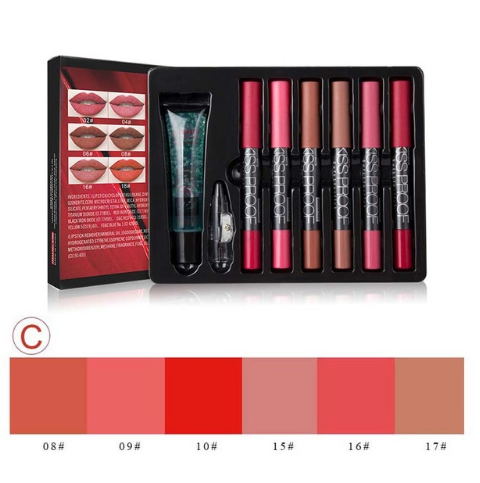 Lipstick Set with 6 Kiss-Proof Velvet Matte Shades