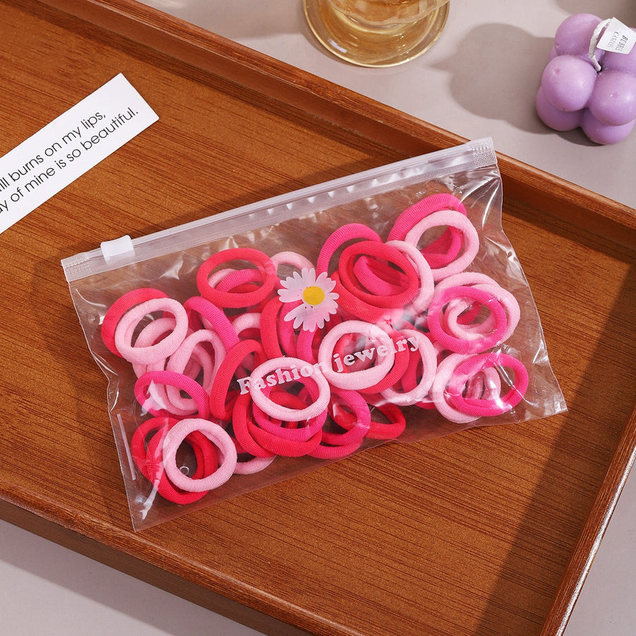 Children's Hair Loops: 50 Colorful 3cm Hair Ties