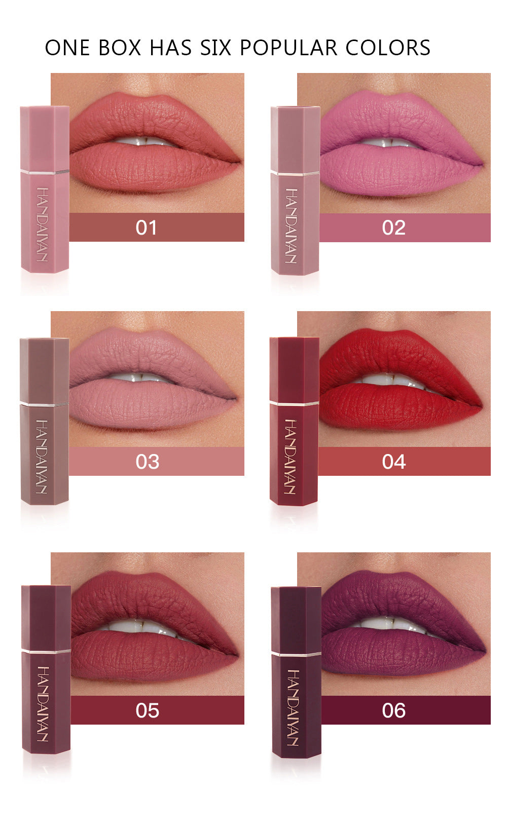 Matte Lipstick Set of 6 | Gift-Ready Shade Variety