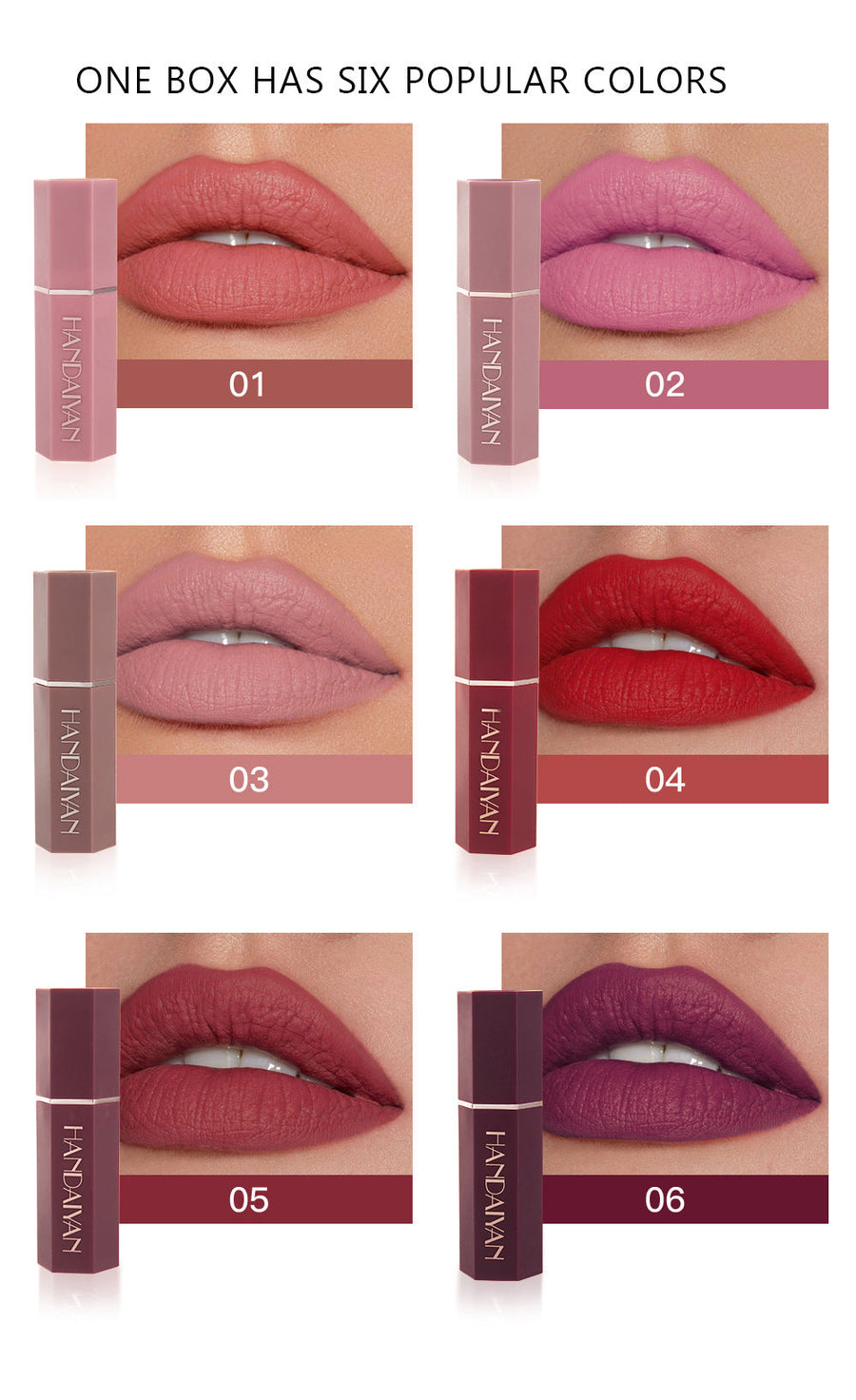 Matte Lipstick Set of 6 | Gift-Ready Shade Variety