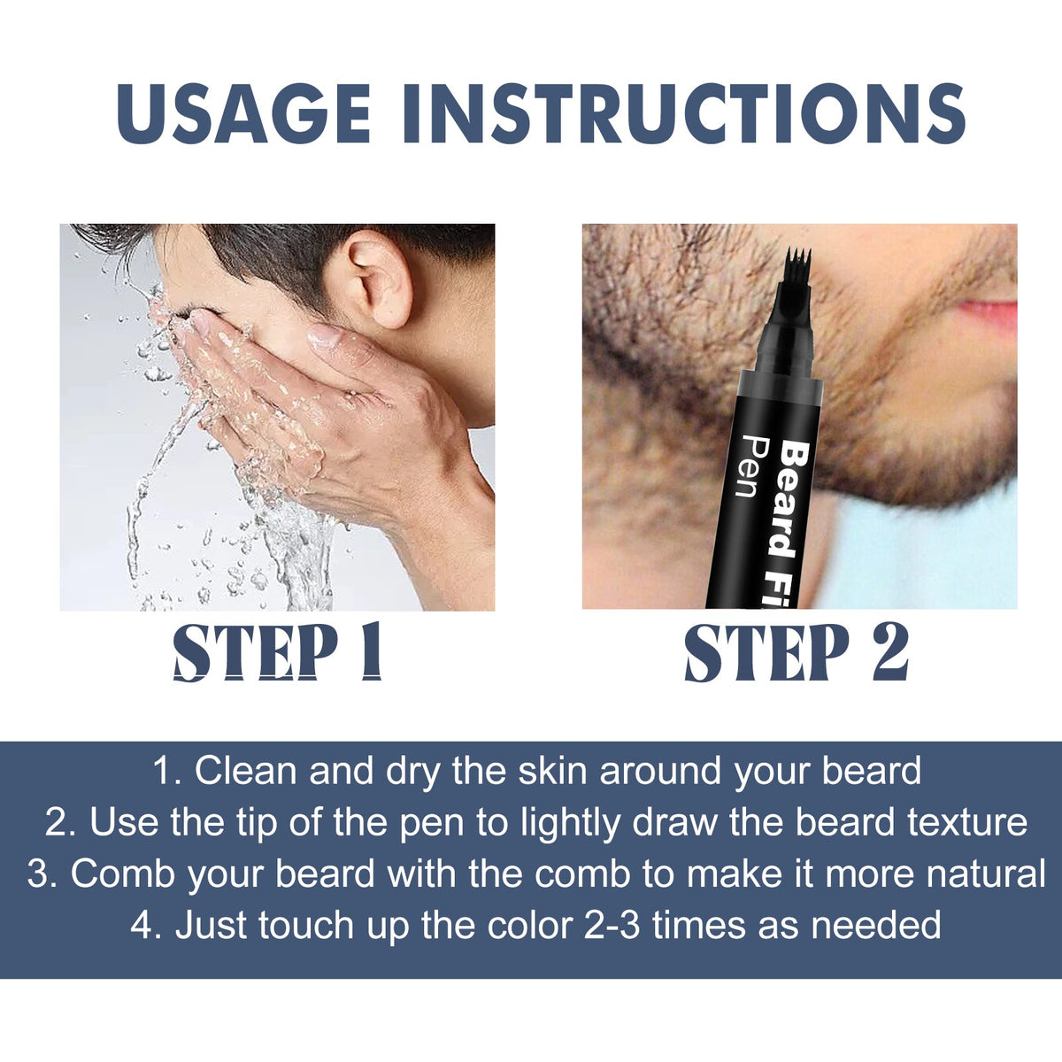 Beard Filler Pen — Instantly Fuller, Waterproof Shape