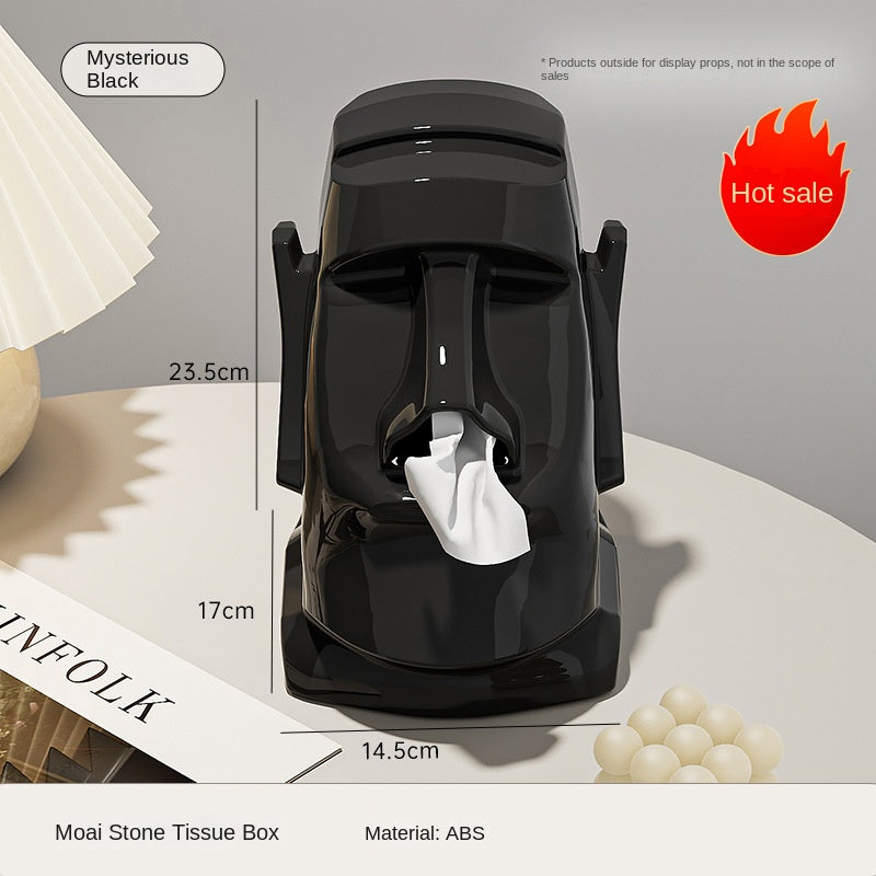 Decorative Gypsum Tissue Box — Holds Tissues, Headphones &