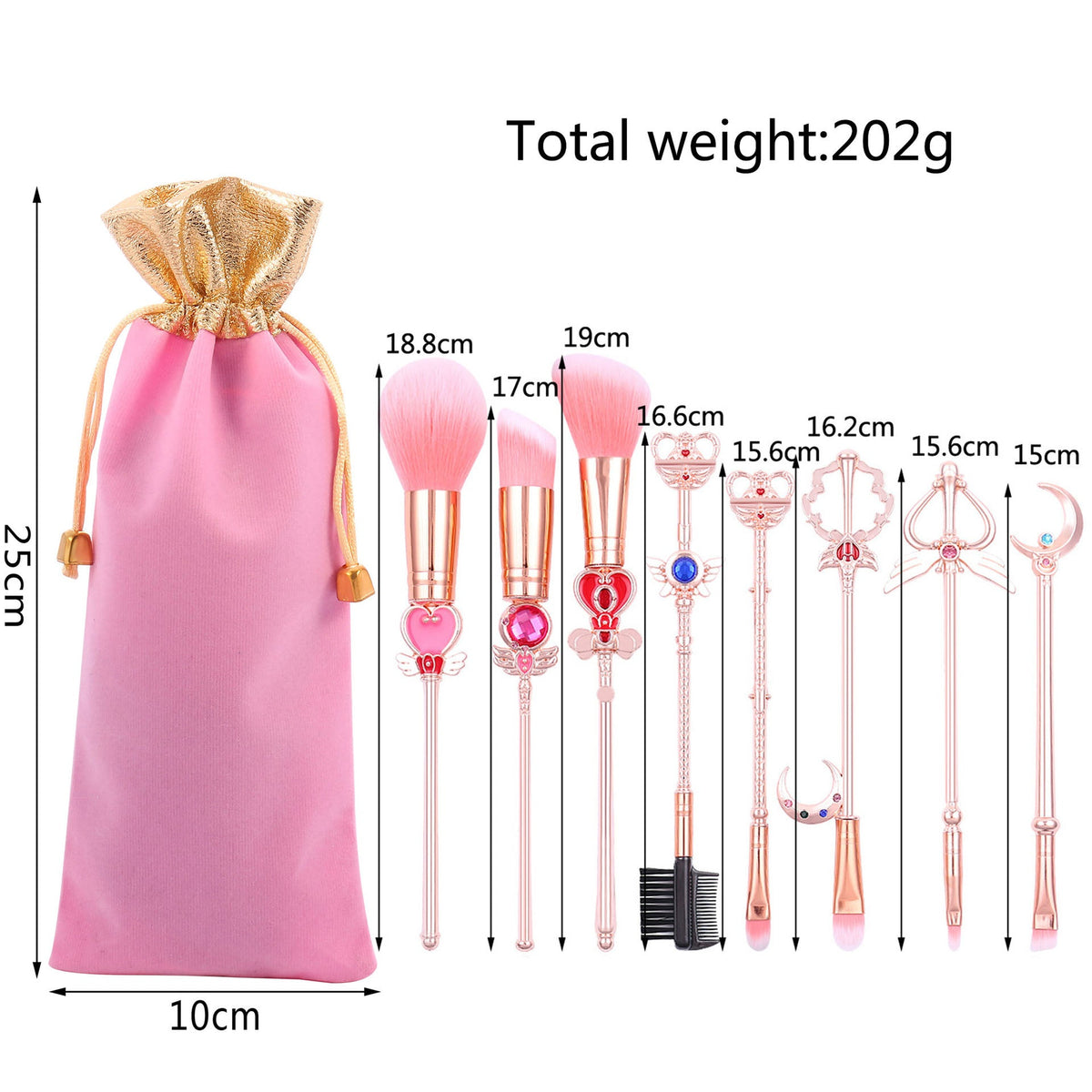 Makeup Brush Set With Sailor Moon-Inspired Details