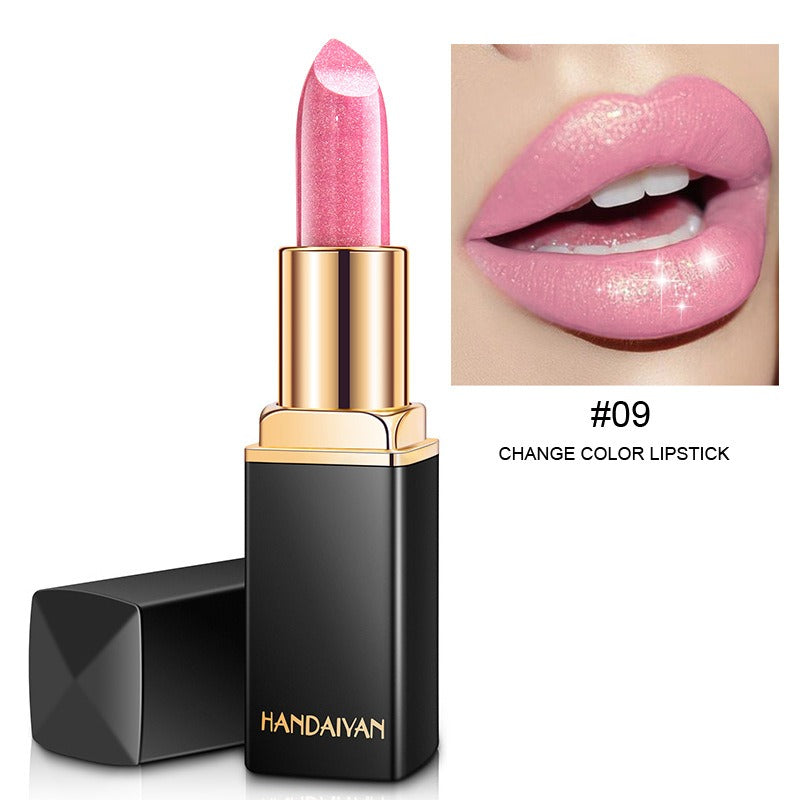 Metallic Lipstick with Pearlescent Color-Shifting Shine