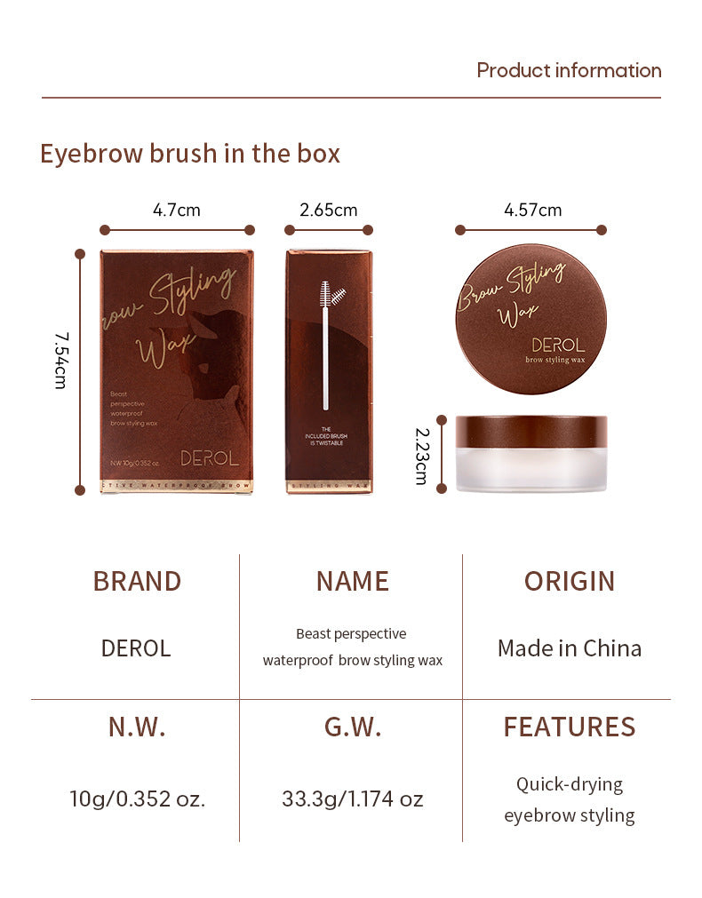 Waterproof Eyebrow Wax for Natural Brow Definition