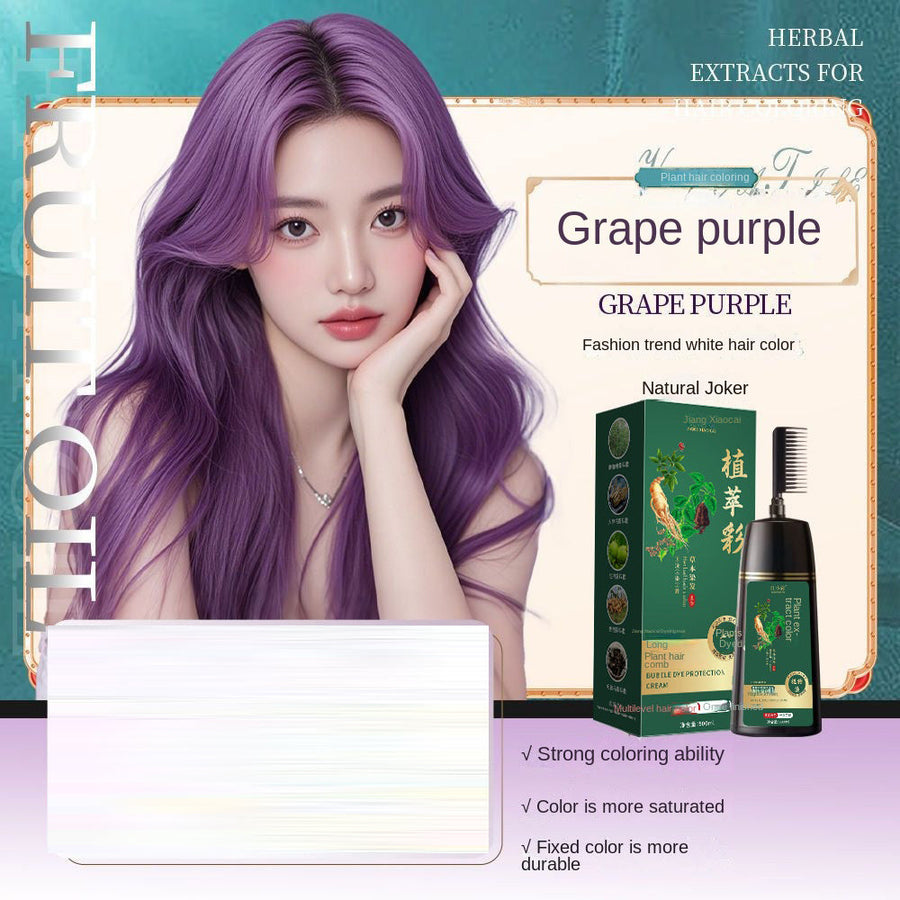 Plant Hair Dye Comb for Natural-Looking Gray Coverage