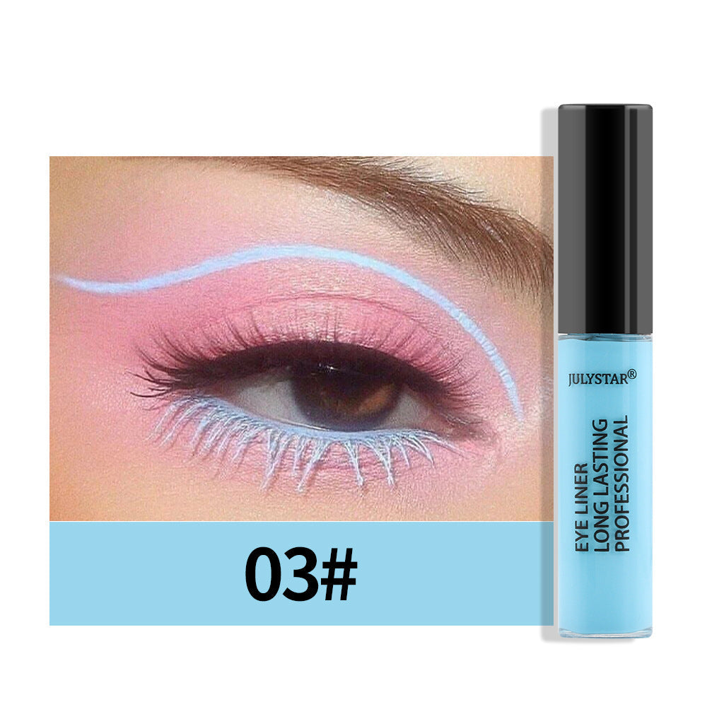 8-Color Liquid Eyeliner Pen for Precise Graphic Looks