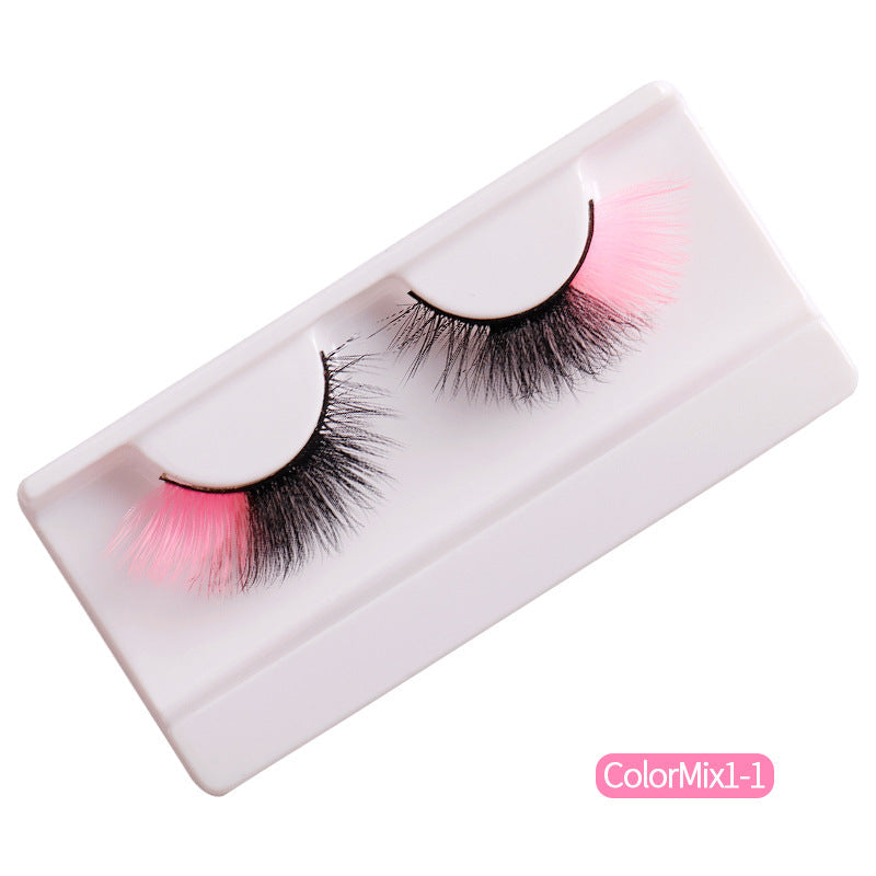 Colorful False Eyelashes for Fluffy Fox-Eye Looks