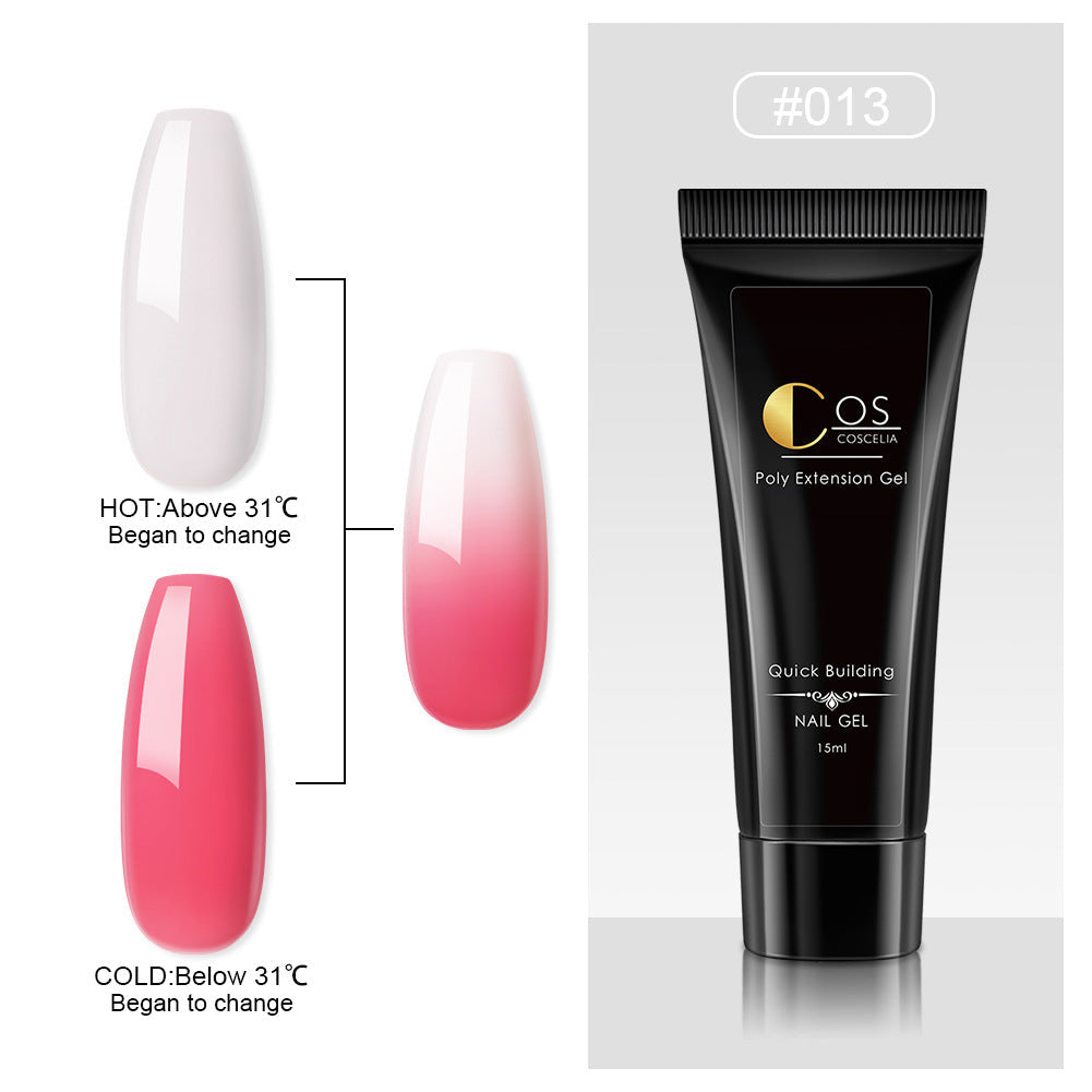 Quick-Building Poly Extension Gel — Heat-Activated Ombre