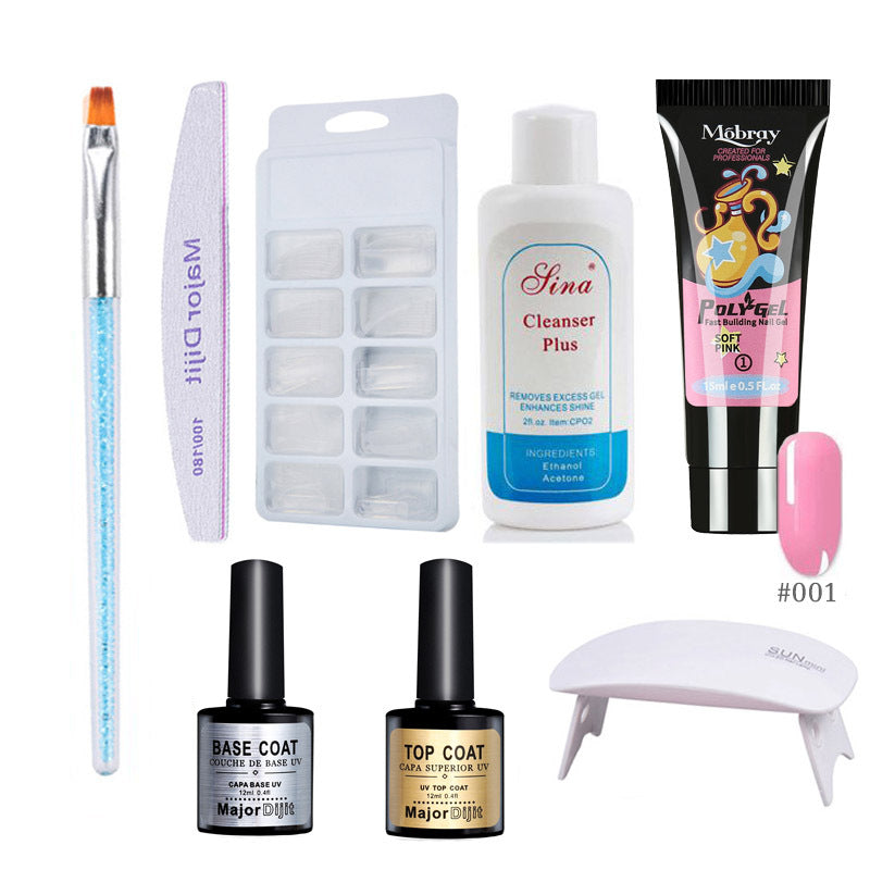 Poly Gel Nail Extension Kit for Glossy Home Manicures