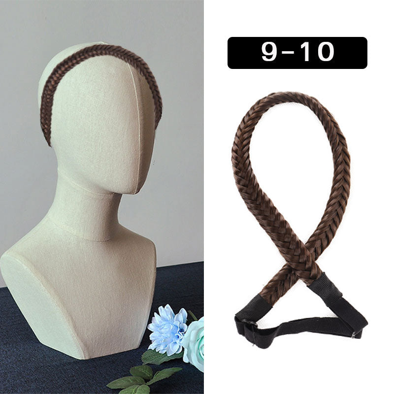 Fishbone Braid Hairband - 16-inch Voluminous Style, 6 Shades
