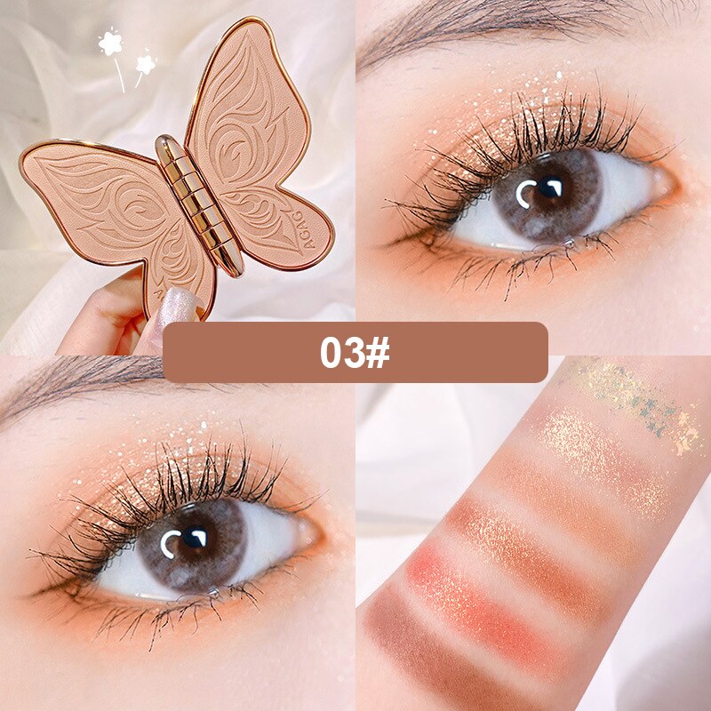 Butterfly Eyeshadow Palette for Glitter Makeup Looks