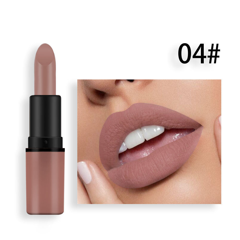 Matte Lipstick 12-Color Collection for Nude to Red Looks