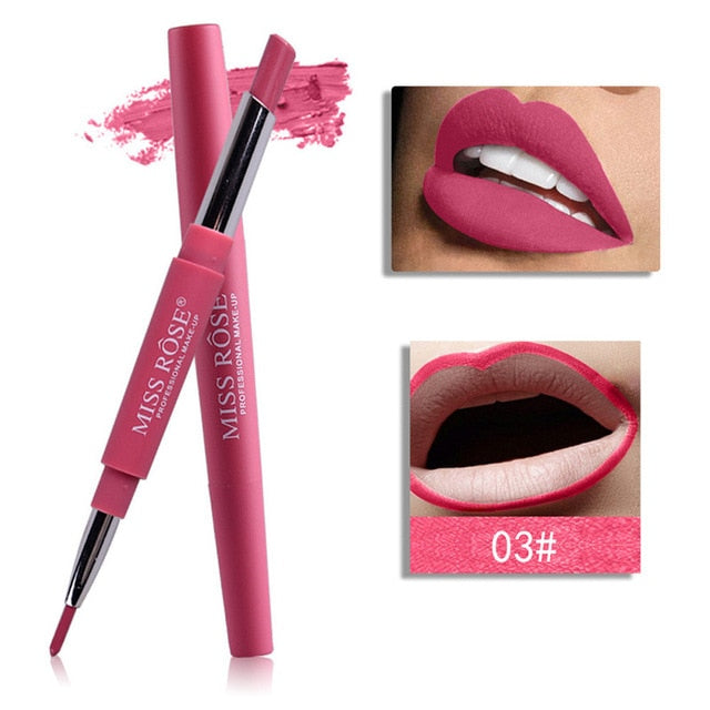 Miss Rose Double-Ended Lip Liner Pencil for Defined Lips