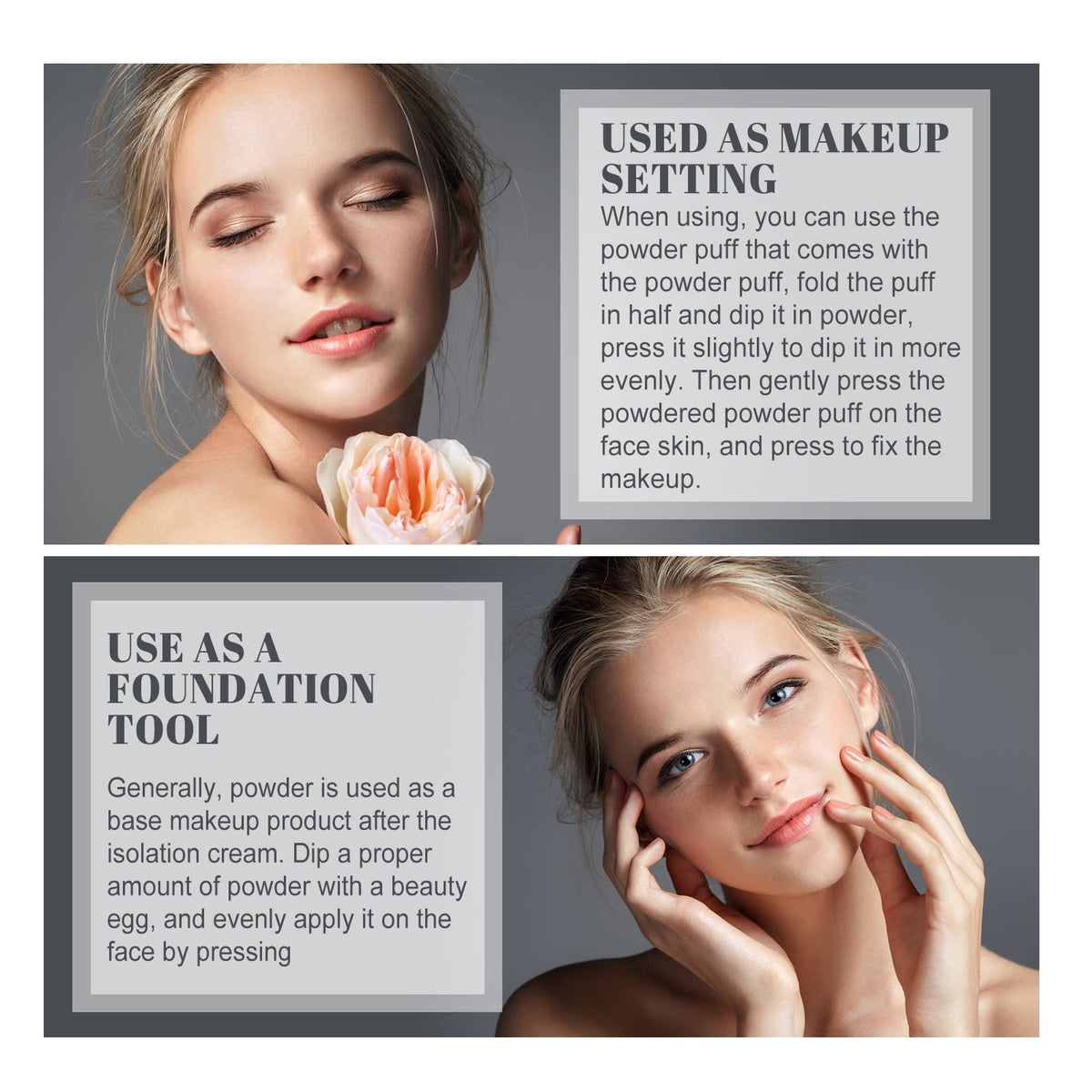 Setting Powder for Long-Lasting Matte Oil Control Makeup