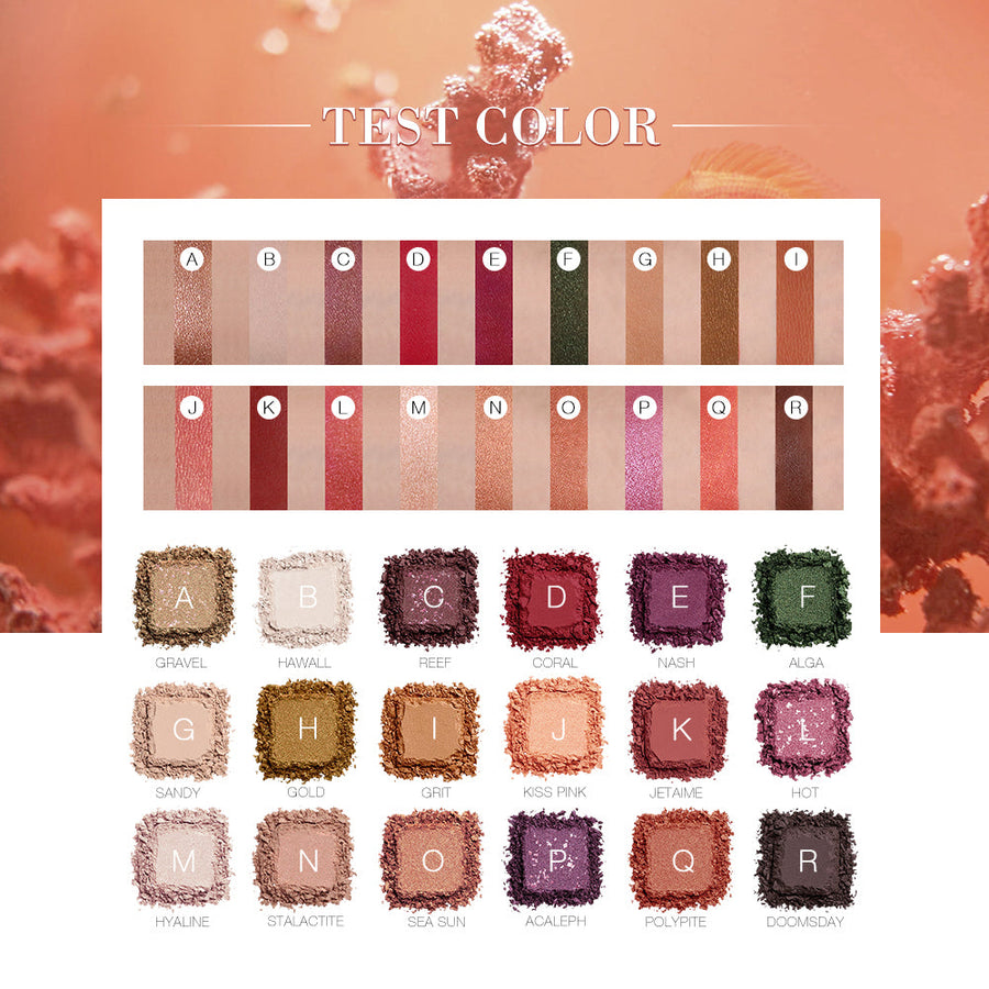 18-Color Eyeshadow Palette for Matte & Glitter Looks