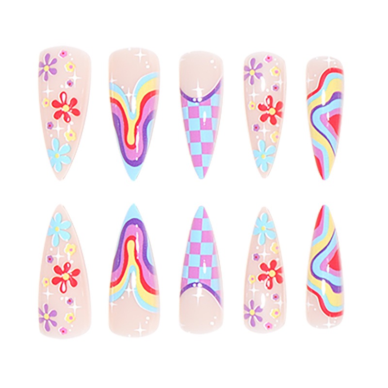 Press-On Stiletto Nails — Salon-Quality Artistic Designs