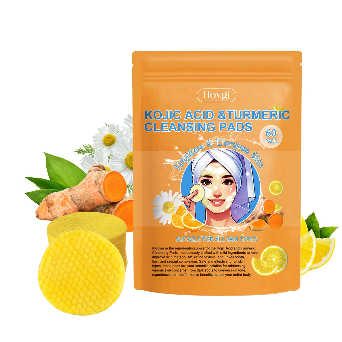 Kojic Acid & Turmeric Cleansing Pads — Brighter, Smoother