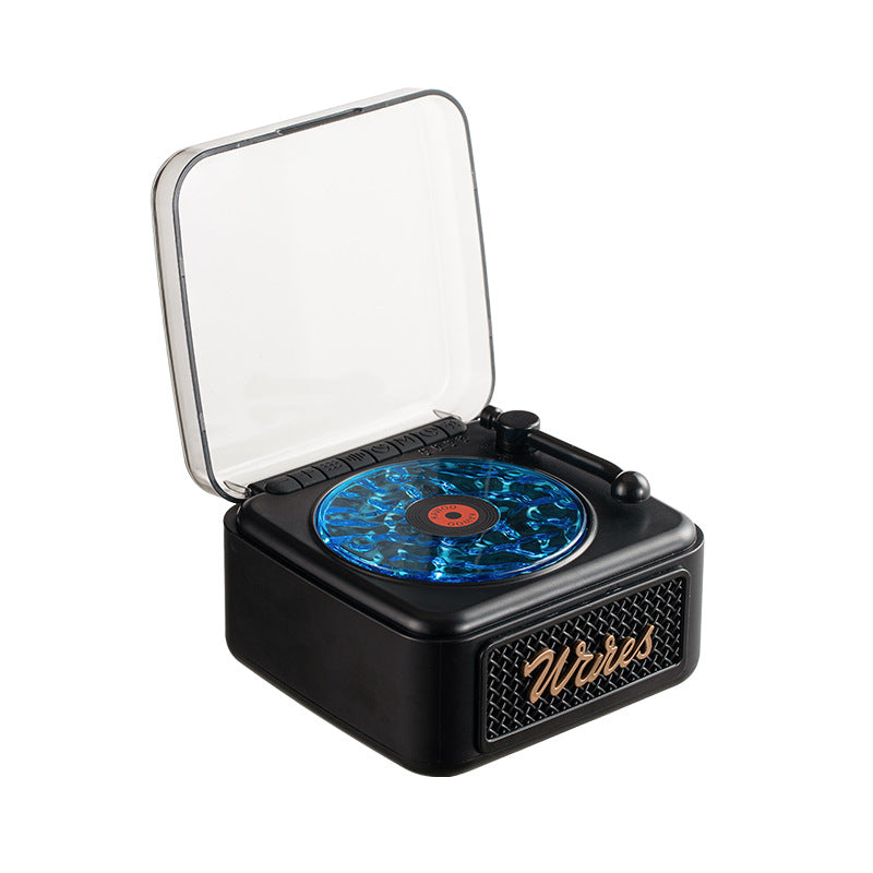 White Noise Retro Bluetooth Speaker — Vinyl Record Design