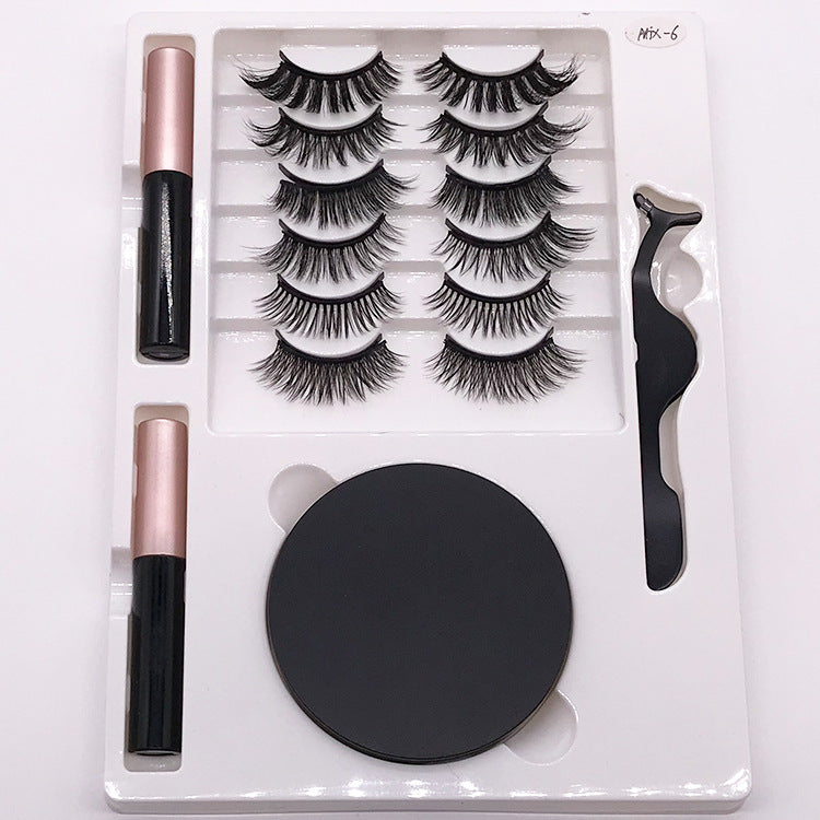 Magnetic False Eyelashes Kit With 8 Reusable Styles