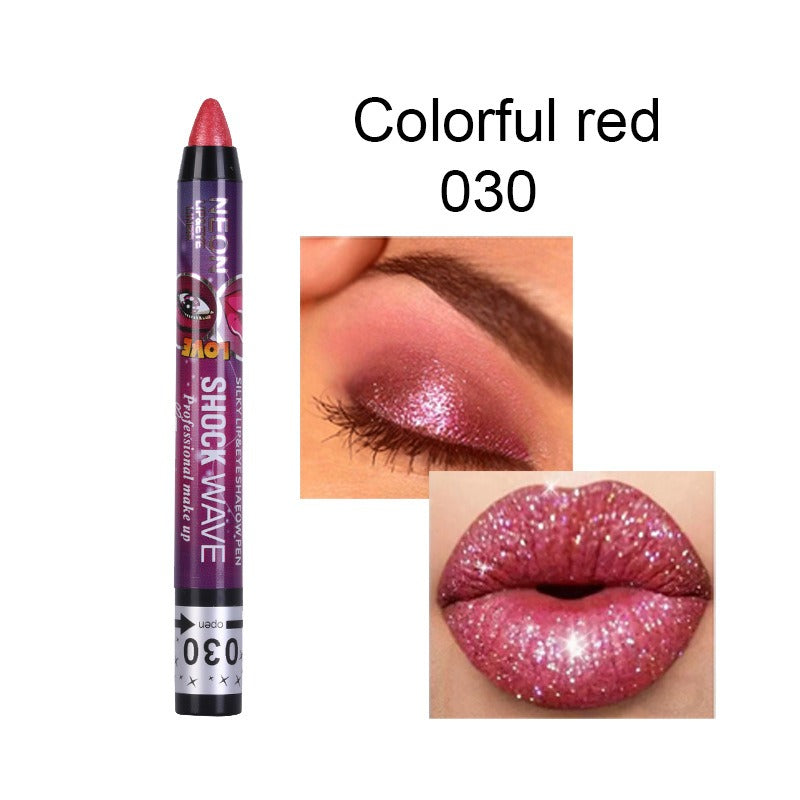 Eye and Lip Pencil Set: 36 Glitter Shades, 2-in-1