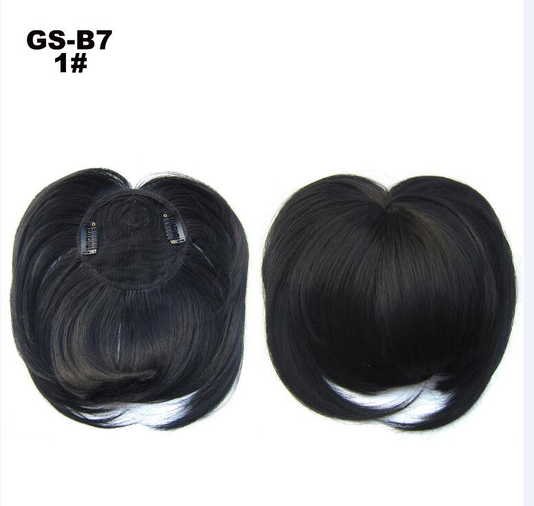 Clip In Bangs Synthetic — Blunt Fringe Hairpiece in 9+