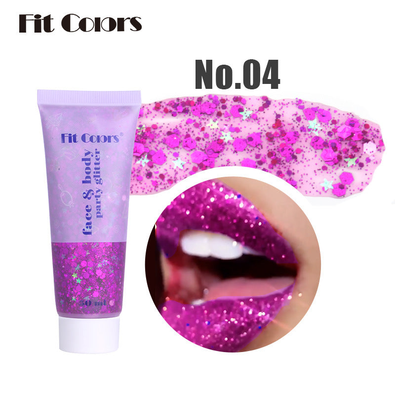Face & Body Glitter Gel Makeup for Dazzling Sparkle