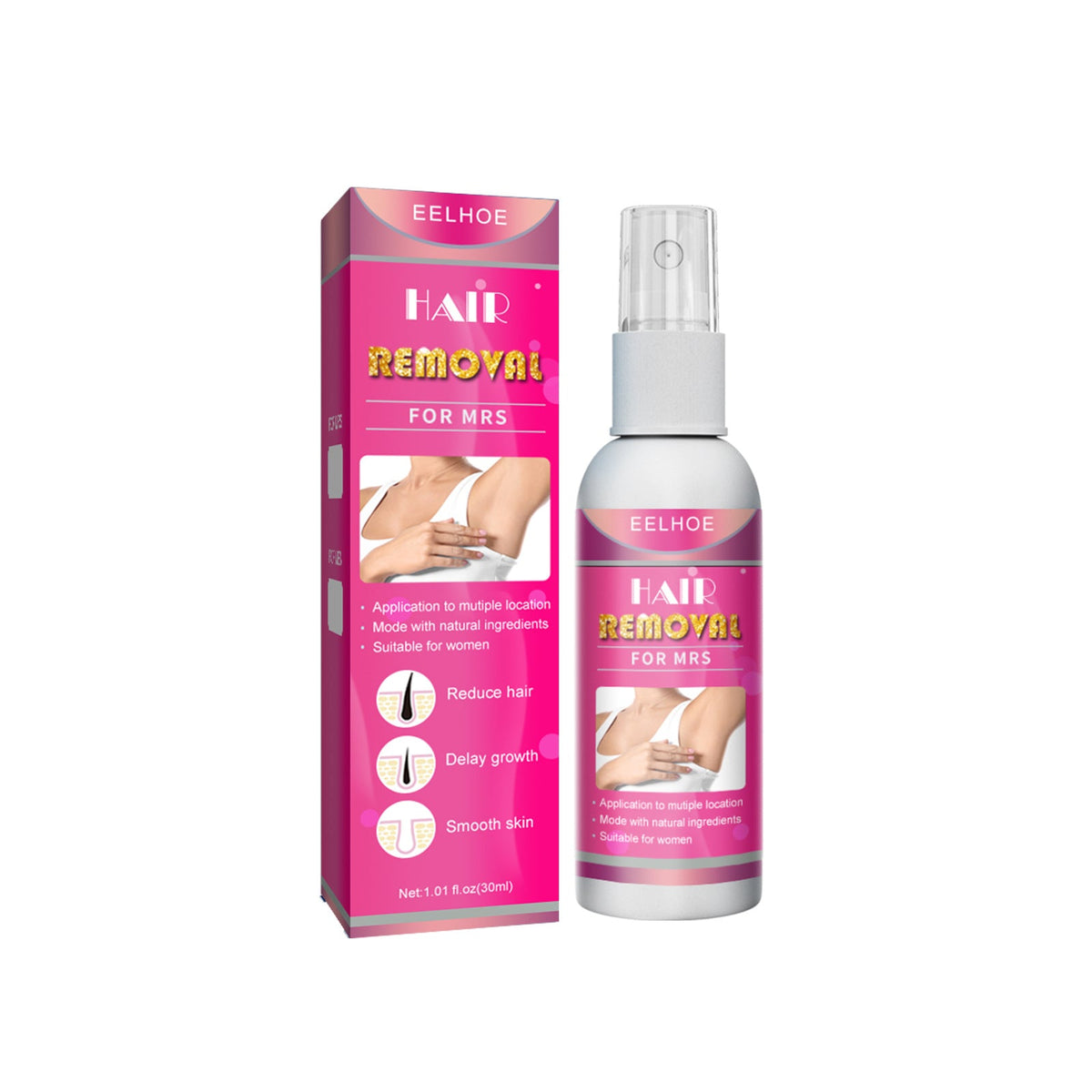 Underarm Refreshing Hair Removal Spray - Gentle Smooth Skin