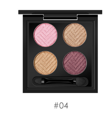 4-Color Eyeshadow Palette for Dimensional Eye Makeup