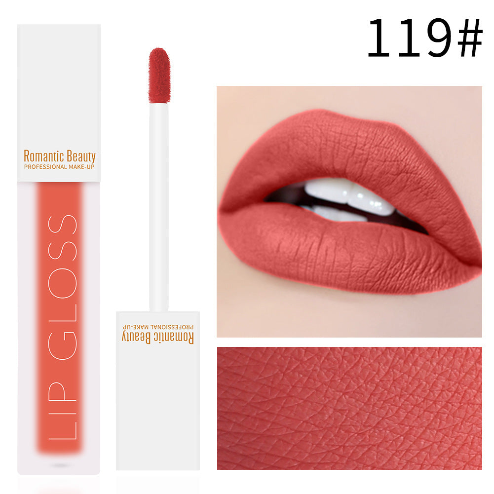 Velvet Matte Lip Gloss Non-Stick Lip Color Rich Pigment