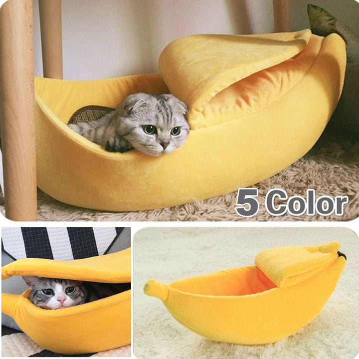 Banana Cat Bed House for Cozy Indoor Cat Naps