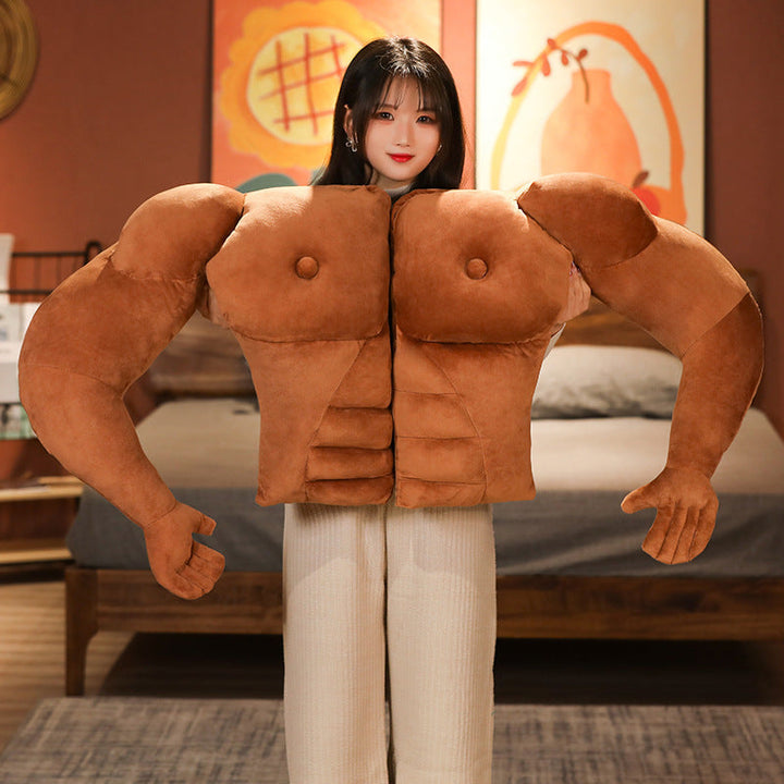 Oversized Muscle Arm Pillow for Playful Cuddling Comfort