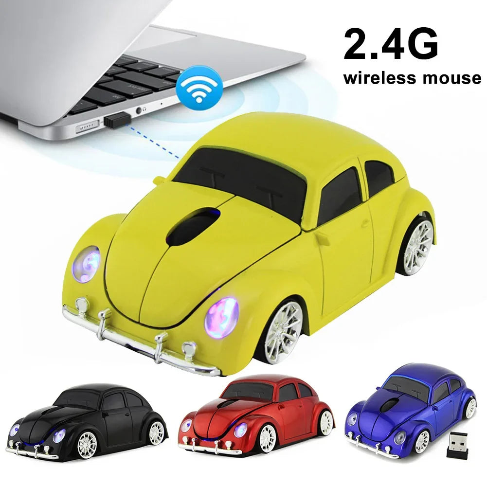 Beetle Car Shape Wireless Mouse for PC and Laptop