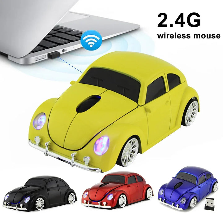 Beetle Car Shape Wireless Mouse for PC and Laptop