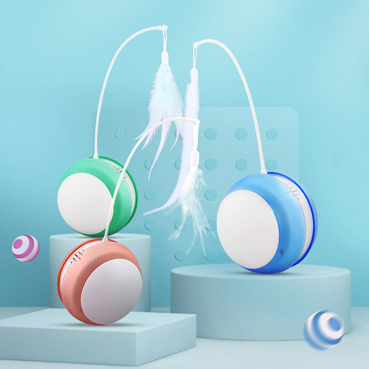 Interactive Cat Toy Tumbler For Indoor Chase Play