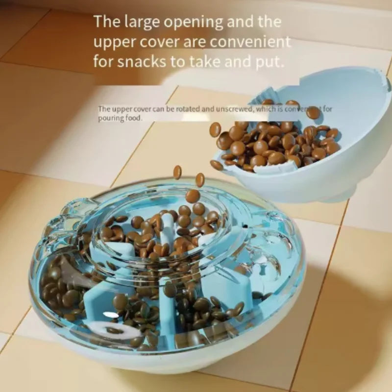 Interactive Cat Dog Feeder Toy for Slower Mealtimes