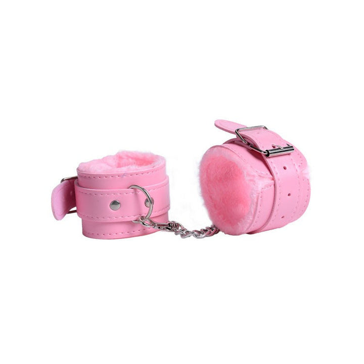 Plush-Lined Faux Leather Handcuffs for Playful Roleplay