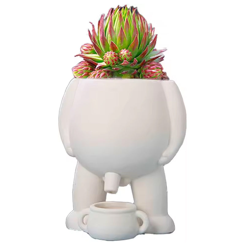 Funny Peeing Vase Planter for Playful Home Decor Gift