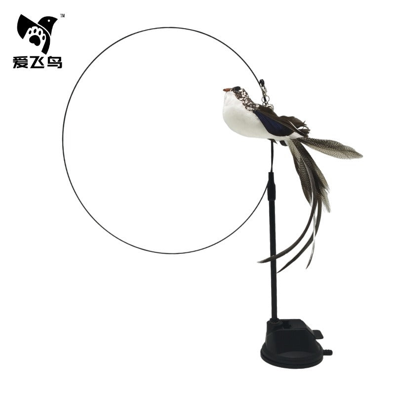 Interactive Bird Cat Toy With Suction Cup Play Base
