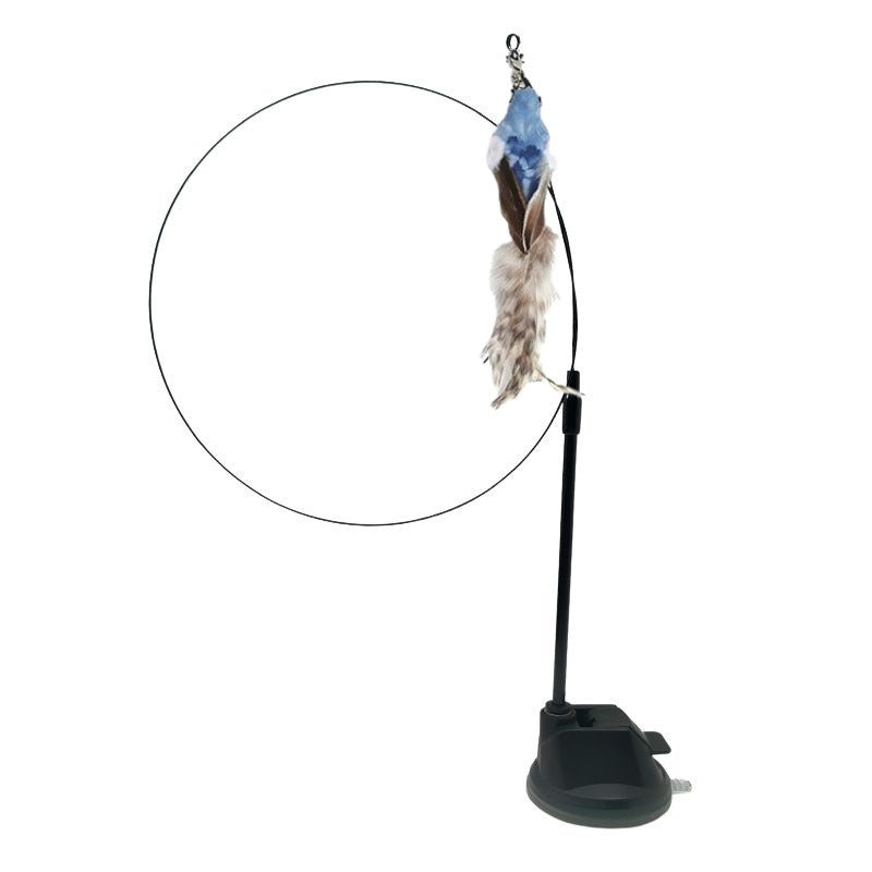 Interactive Bird Cat Toy With Suction Cup Play Base