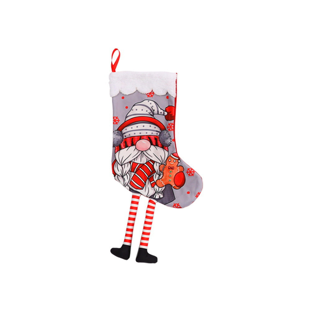Fuzzy Christmas Stockings for Playful Mantel Decor