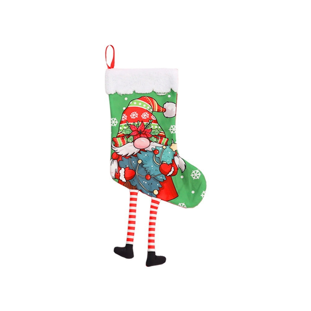Fuzzy Christmas Stockings for Playful Mantel Decor