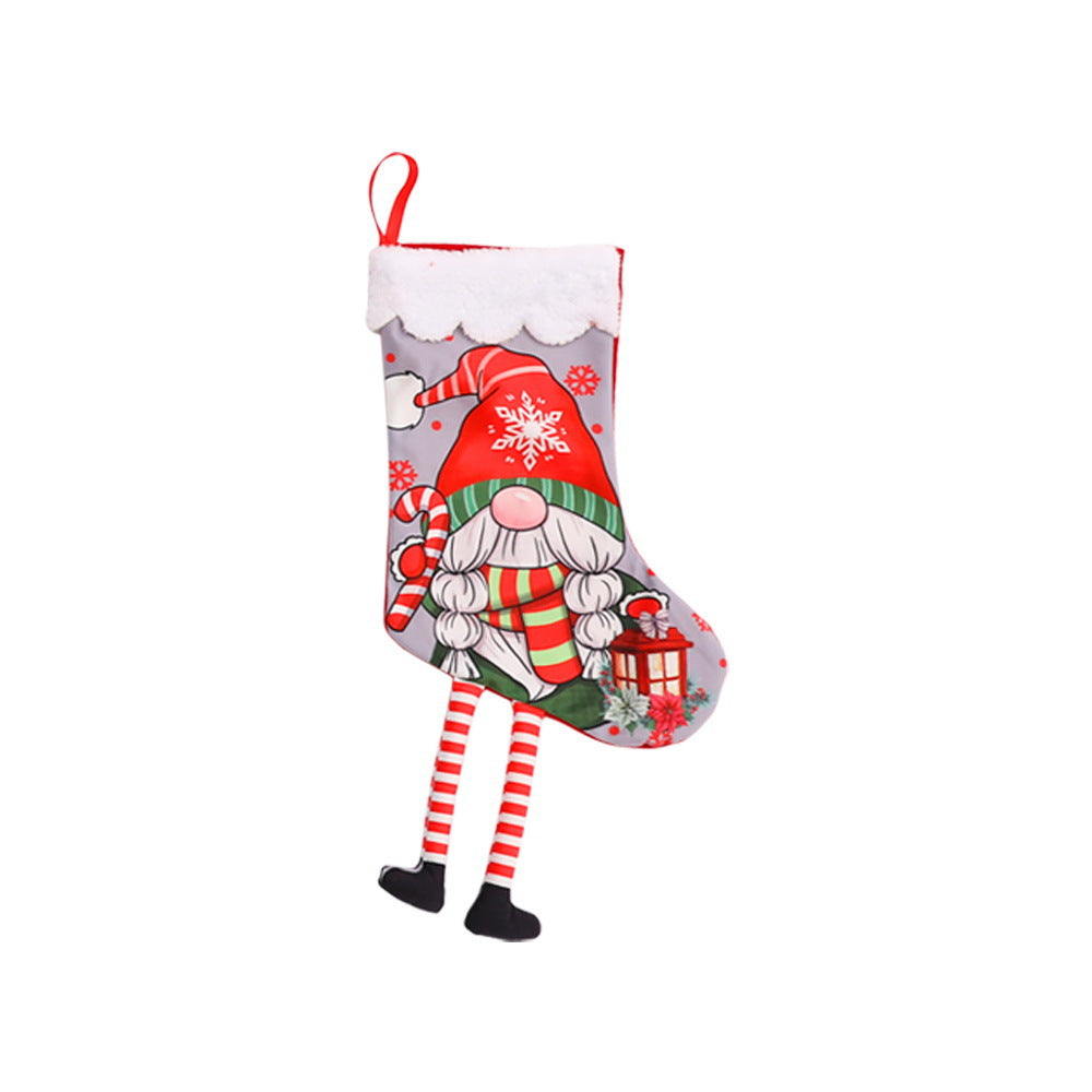 Fuzzy Christmas Stockings for Playful Mantel Decor