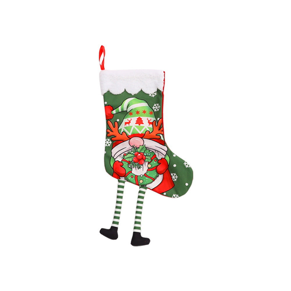 Fuzzy Christmas Stockings for Playful Mantel Decor