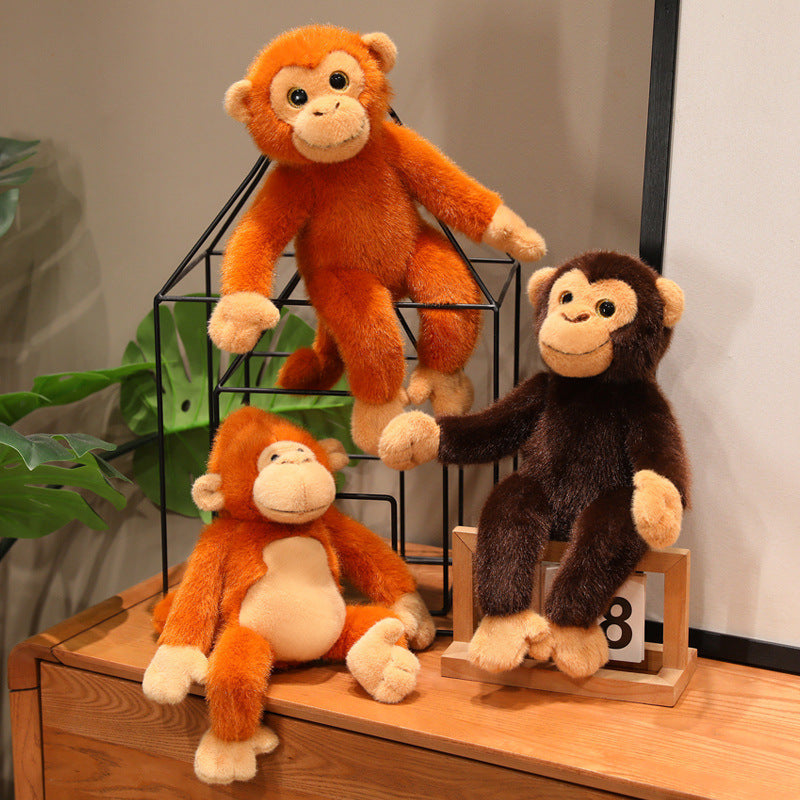 Long-Armed Monkey Plush Set – 3 Playful Friends
