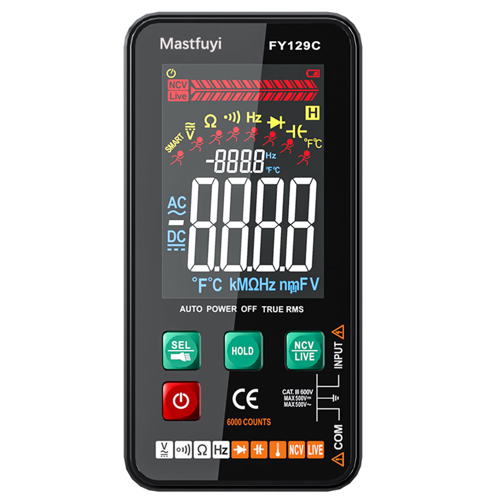 Digital Multimeter Auto Range with Large Color Screen