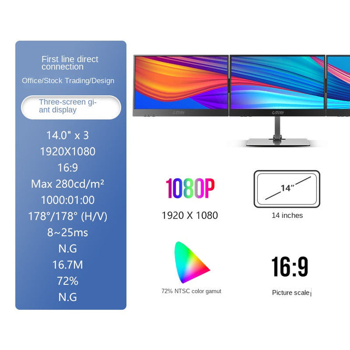 Laptop Second Monitor Extension for Trading & Office