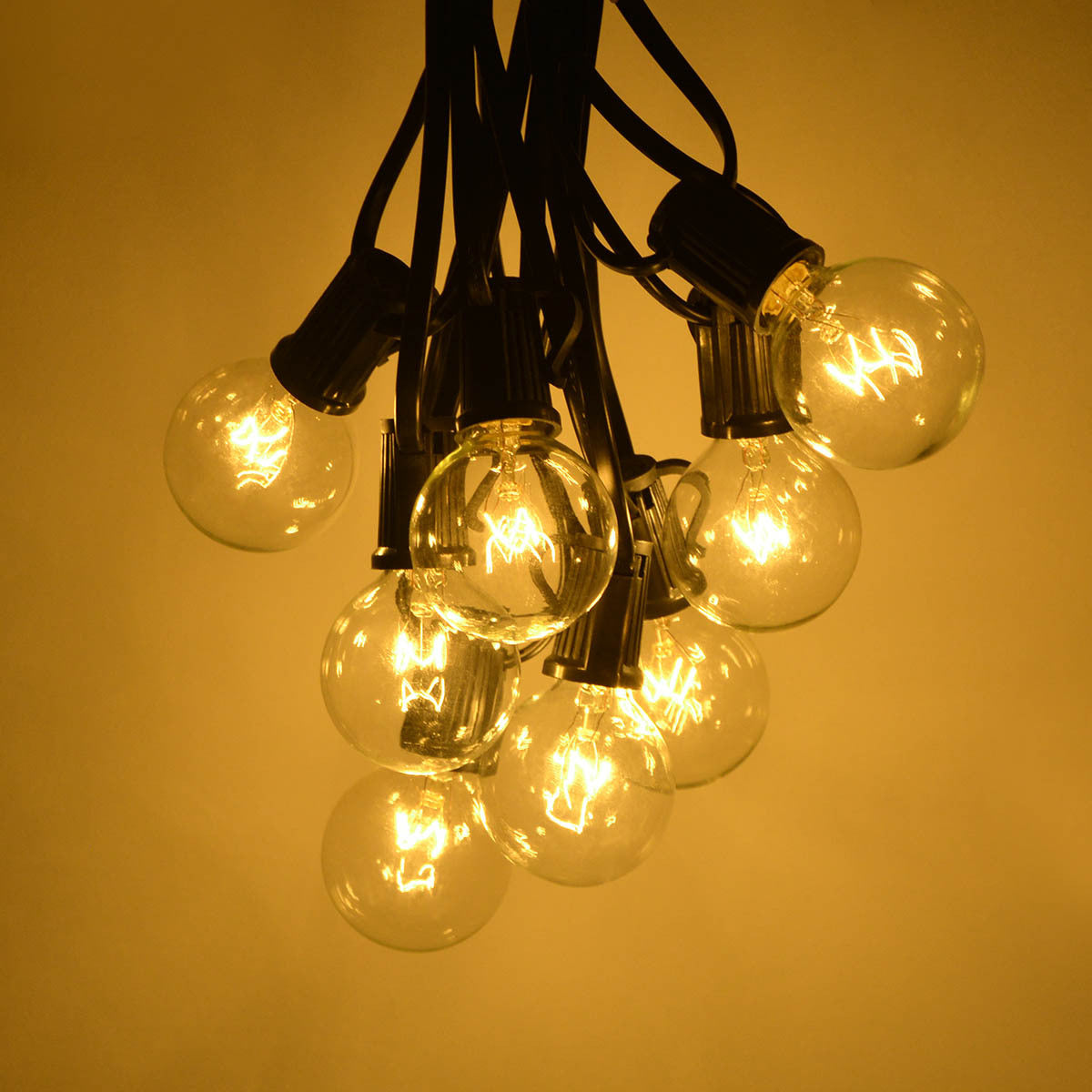 Outdoor G40 String Lights: Waterproof Warm Tungsten Glow